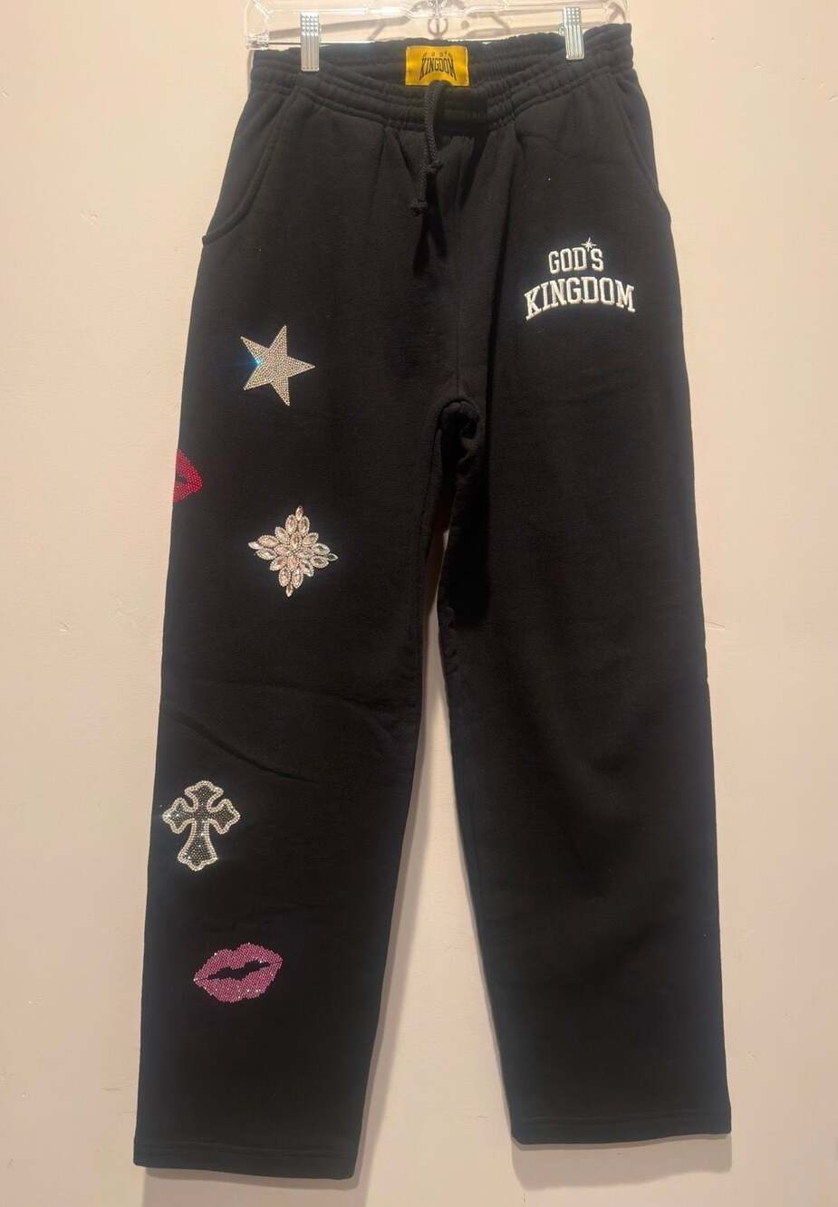 God's Kingdom Rhinestone Sweatpants Size M